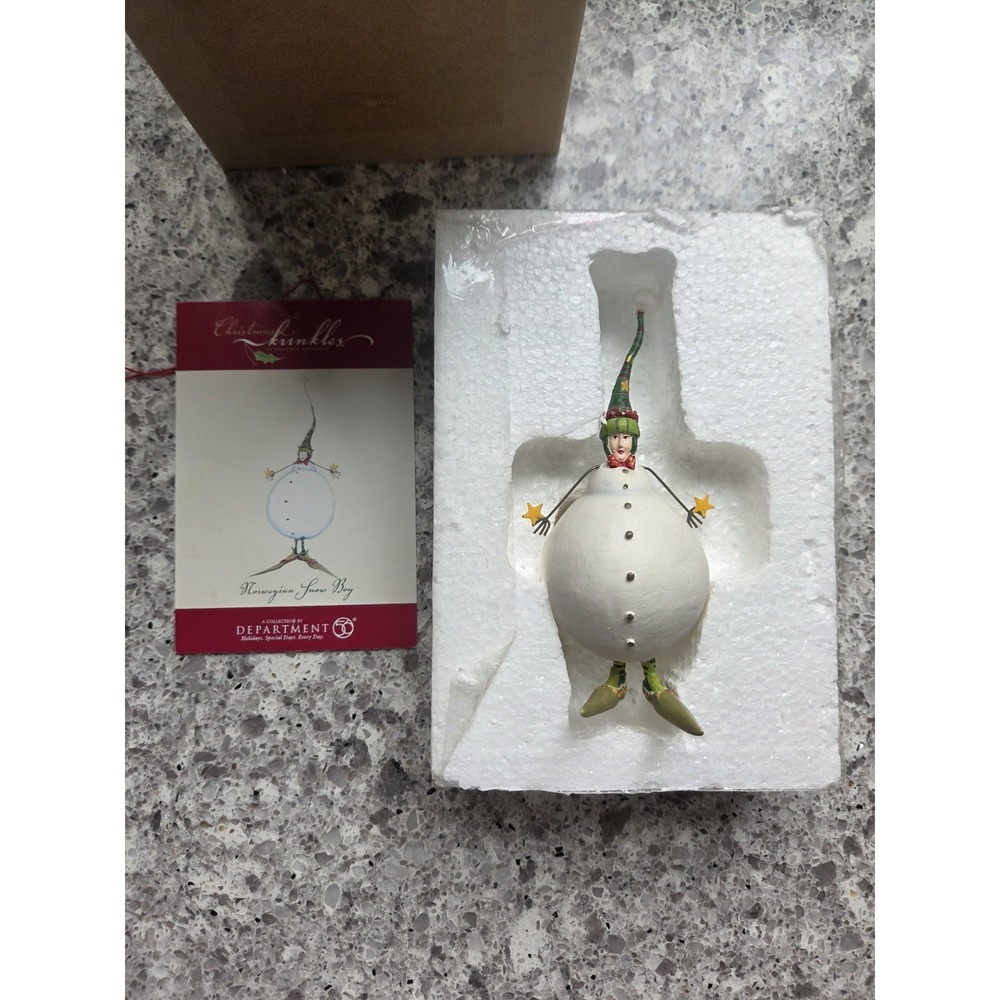 ULTRA RARE 2003 Dept. 56 Patience Brewster Krinkles Norwegian Snow MAN Figure